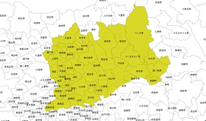 工事対応エリア