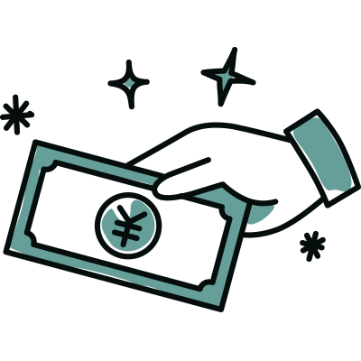 着工金支払いのイラスト