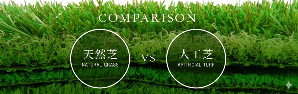 天然芝と人工芝を徹底比較