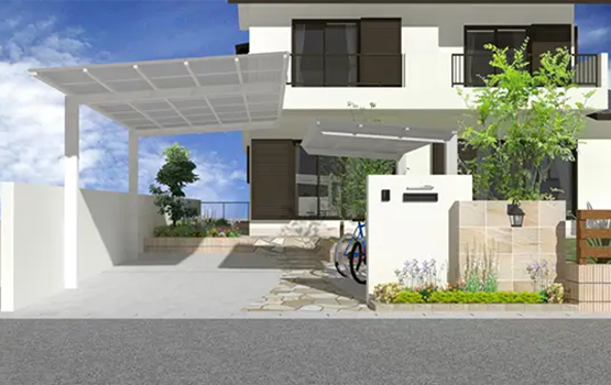 外構200万円参考プラン例 1