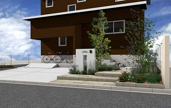 外構200万円参考プラン例 5