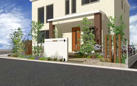 外構200万円参考プラン例 6