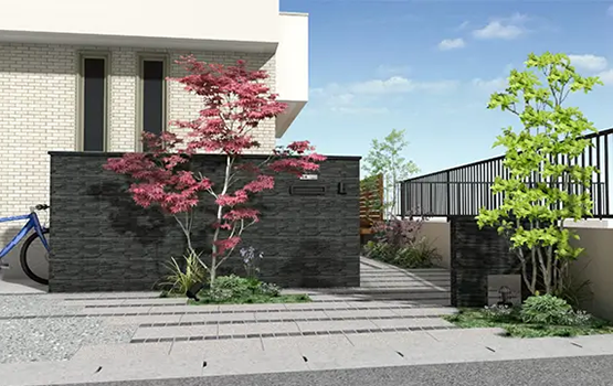 外構200万円参考プラン例 8