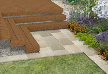 自然石アプローチ