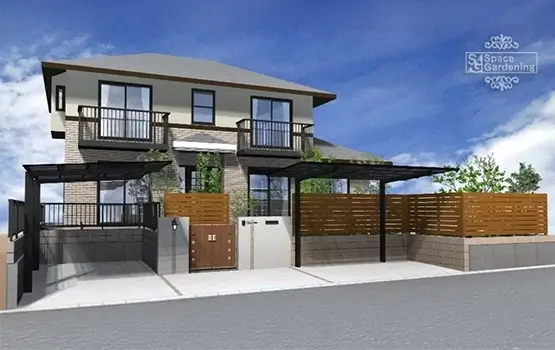 外構300万円参考プラン例 12