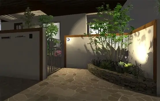 外構300万円参考プラン例 6