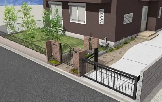 外構300万円参考プラン例 9