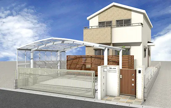 外構500万円参考プラン例 1