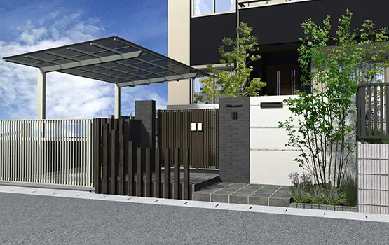 外構500万円参考プラン例 3