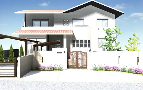 外構500万円参考プラン例 6