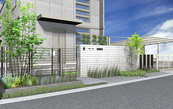 外構500万円参考プラン例 9