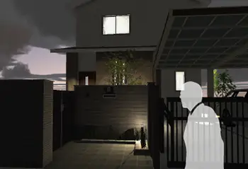 おすすめポイント02 風情を感じる坪庭の灯り イメージ