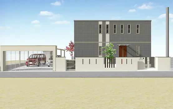 外構700万円参考プラン例 7