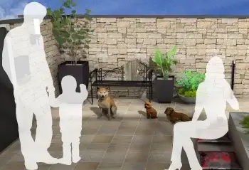 おすすめポイント02 家族が憩えるアプローチ イメージ