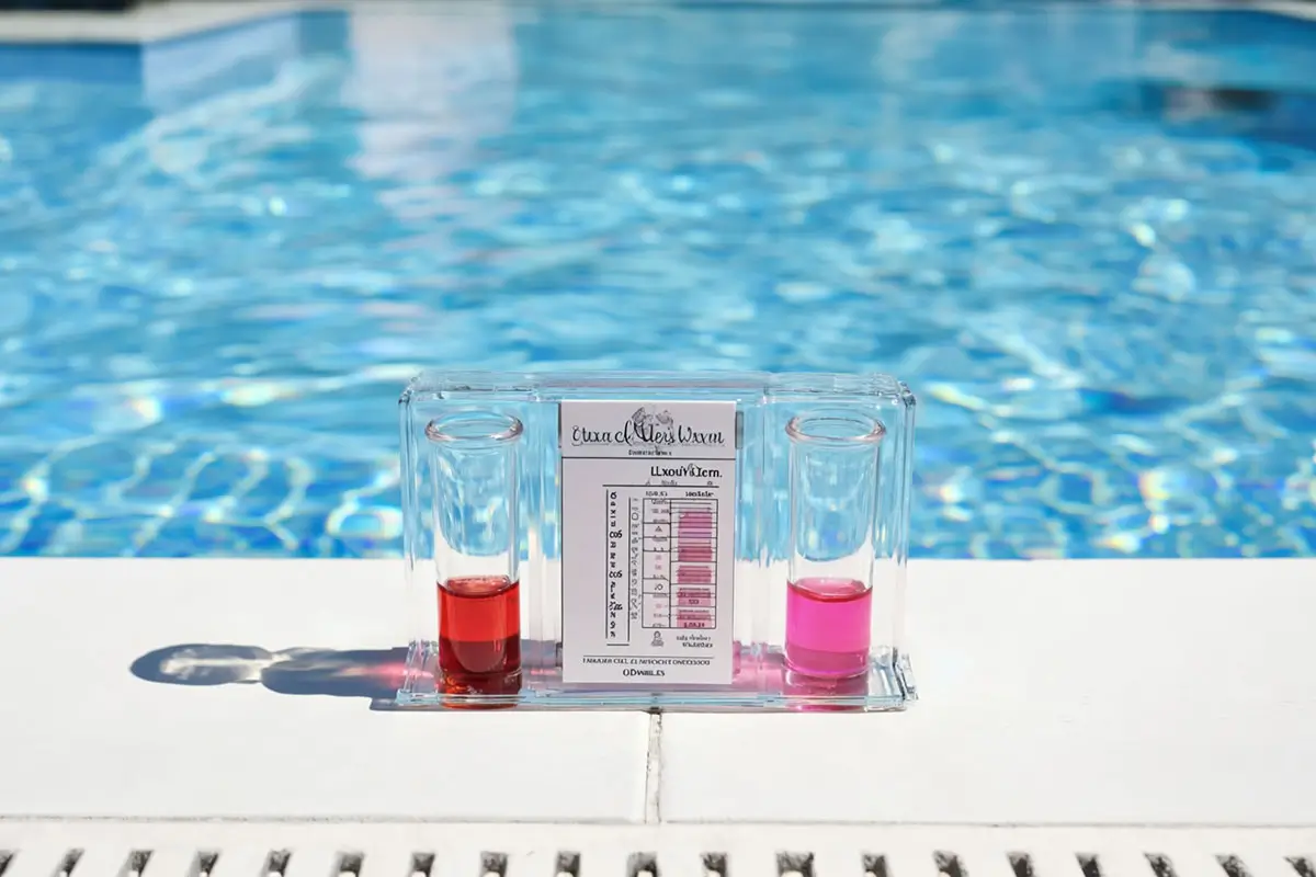 プールの水質を確認する検査キット