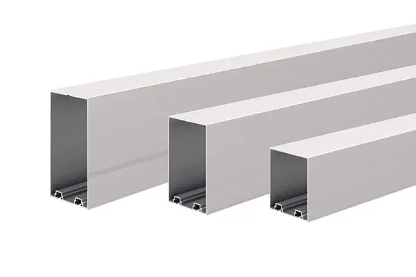 アルミ形材で構成されたカーポート柱の断面イメージ