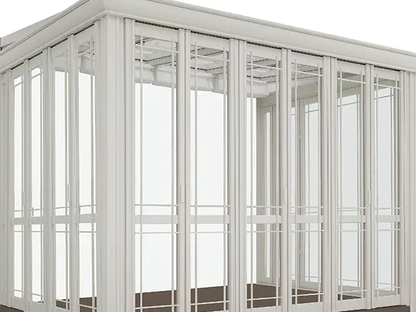 サンルームで洗濯物を干しているイメージ