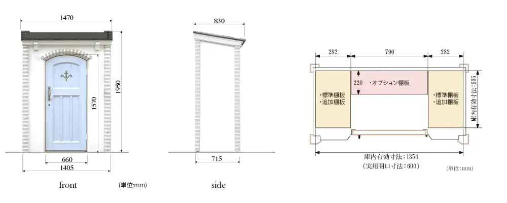 カンナキュート フレンチシック サイズ展開図