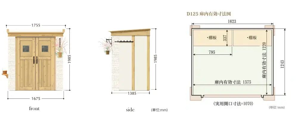 カンナフォルテ D125 サイズ