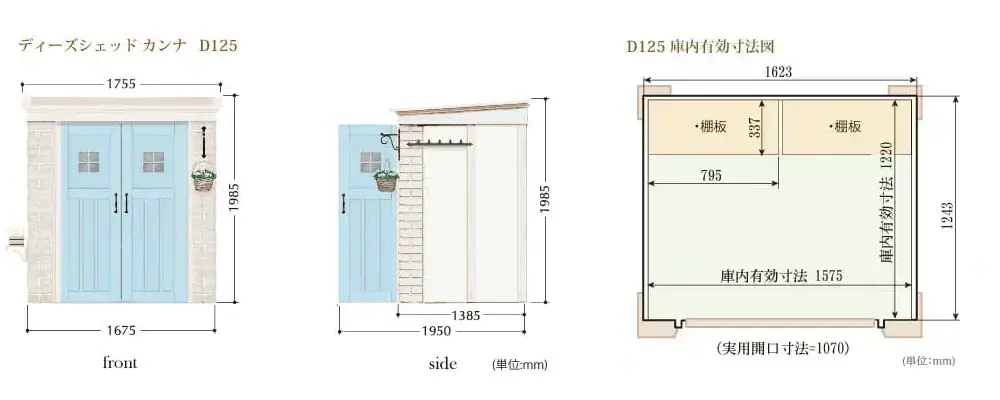 カンナ フレンチシック D125 サイズ
