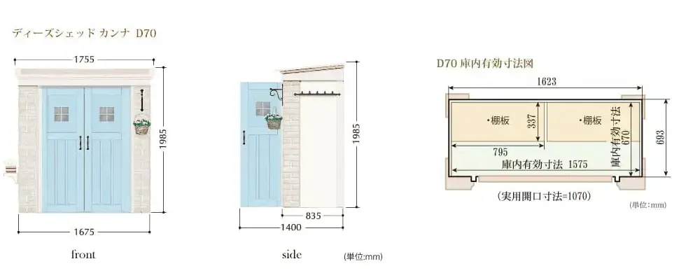 カンナ フレンチシック D70 サイズ