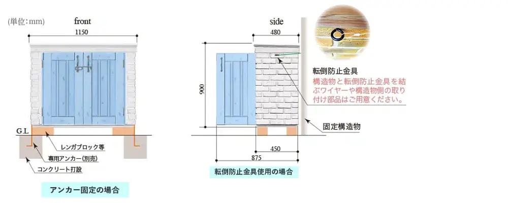 カンナミニ フレンチシック サイズ図面