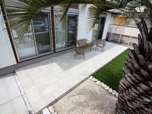 タイルテラスの施工イメージ